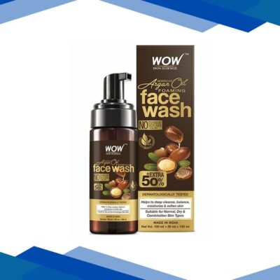 WOW Skin Science Moroccan Argan Oil Foaming Face Wash 100 ml