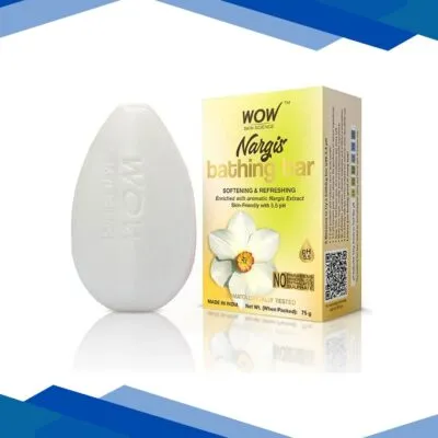 WOW Skin Science Nargis Bathing Bar – Skin-Friendly with 5.5 pH 75 gm
