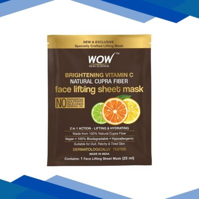 WOW Skin Science Natural Fiber Cupra Vitamin C Face Lifting Sheet Mask 25 ml