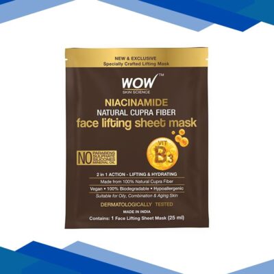 WOW Skin Science Niacinamide Natural Fiber Cupra Face Lifting Sheet Mask 25 ml