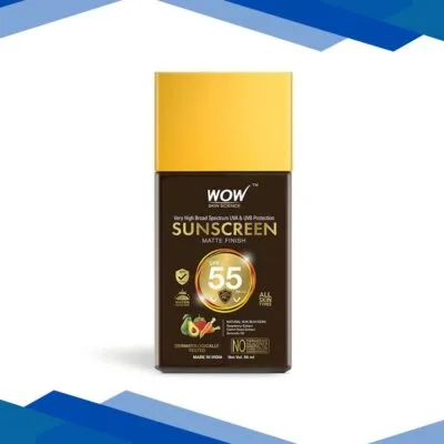 WOW Skin Science Sunscreen Matte Finish – SPF 55 Pa+++ – Very High Broad Spectrum 50 ml