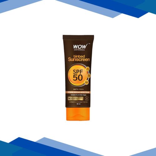 WOW Skin Science Tinted Sunscreen SPF50 PA+++ with Hyaluronic Acid and Aloe Vera Extract 80 ml