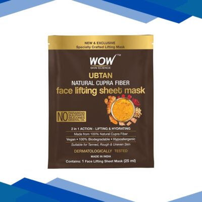 WOW Skin Science Ubtan Natural Fiber Cupra Face Lifting Sheet Mask 25 ml