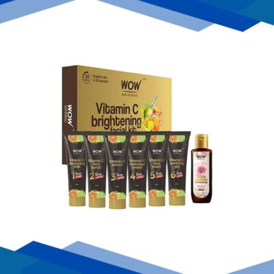 WOW Skin Science Vitamin C Brightening Facial Kit with Rose Water 85 ml