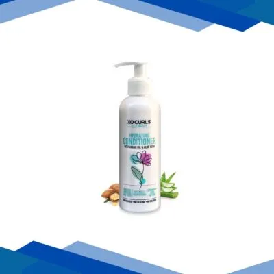 Xo Curls Hydrating Conditioner With Argan Oil And Aloe Vera For Easy Detangling And Soft Hair 250 ml