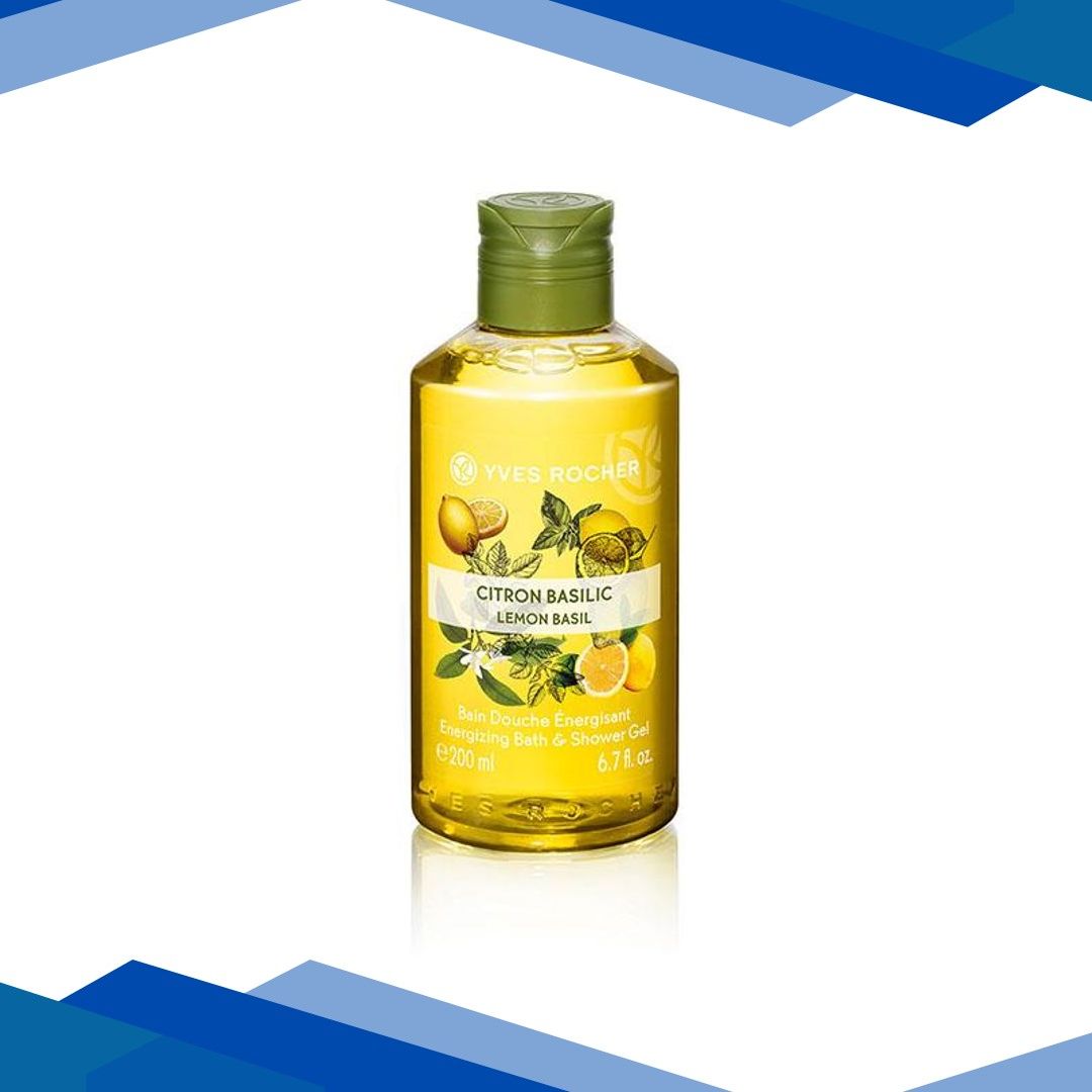 Yves Rocher Energizing Bath And Shower Gel Lemon Basil 200 ml