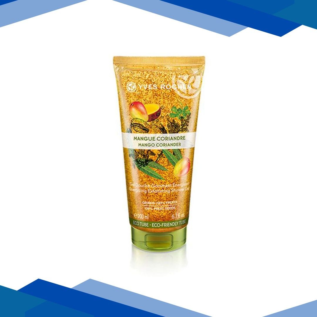 Yves Rocher Energizing Exfoliating Shower Gel Mango Coriander 200 ml