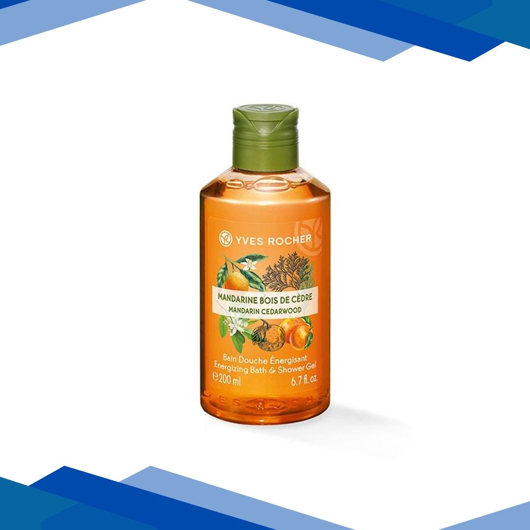 Yves Rocher Mandarin Cedarwood Energizing Bath & Shower Gel 200 ml