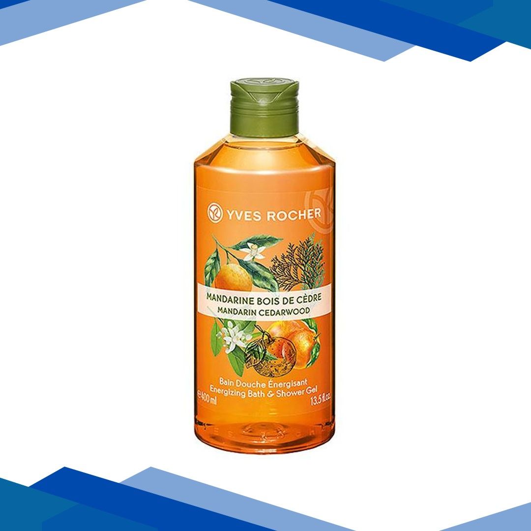 Yves Rocher Mandarin Cedarwood Energizing Bath & Shower Gel 400 ml