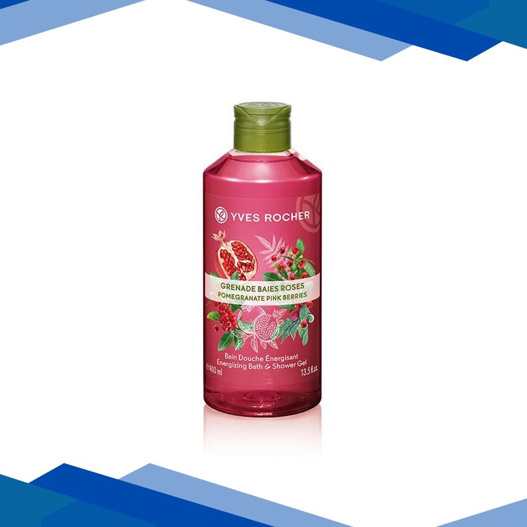 Yves Rocher Pomegranate Pink Berries Energizing Bath & Shower Gel 400 ml