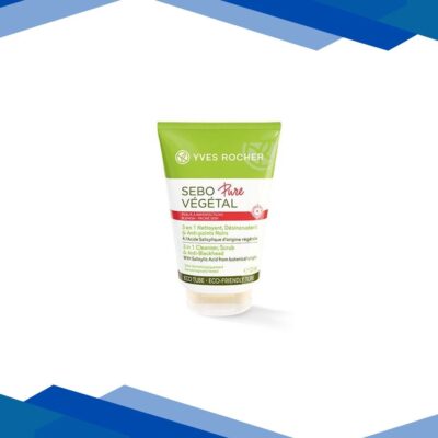 Yves Rocher Sebo Vegetal Pure 3 In 1 Cleanser, Scrub & Anti-Blackhead 125 ml