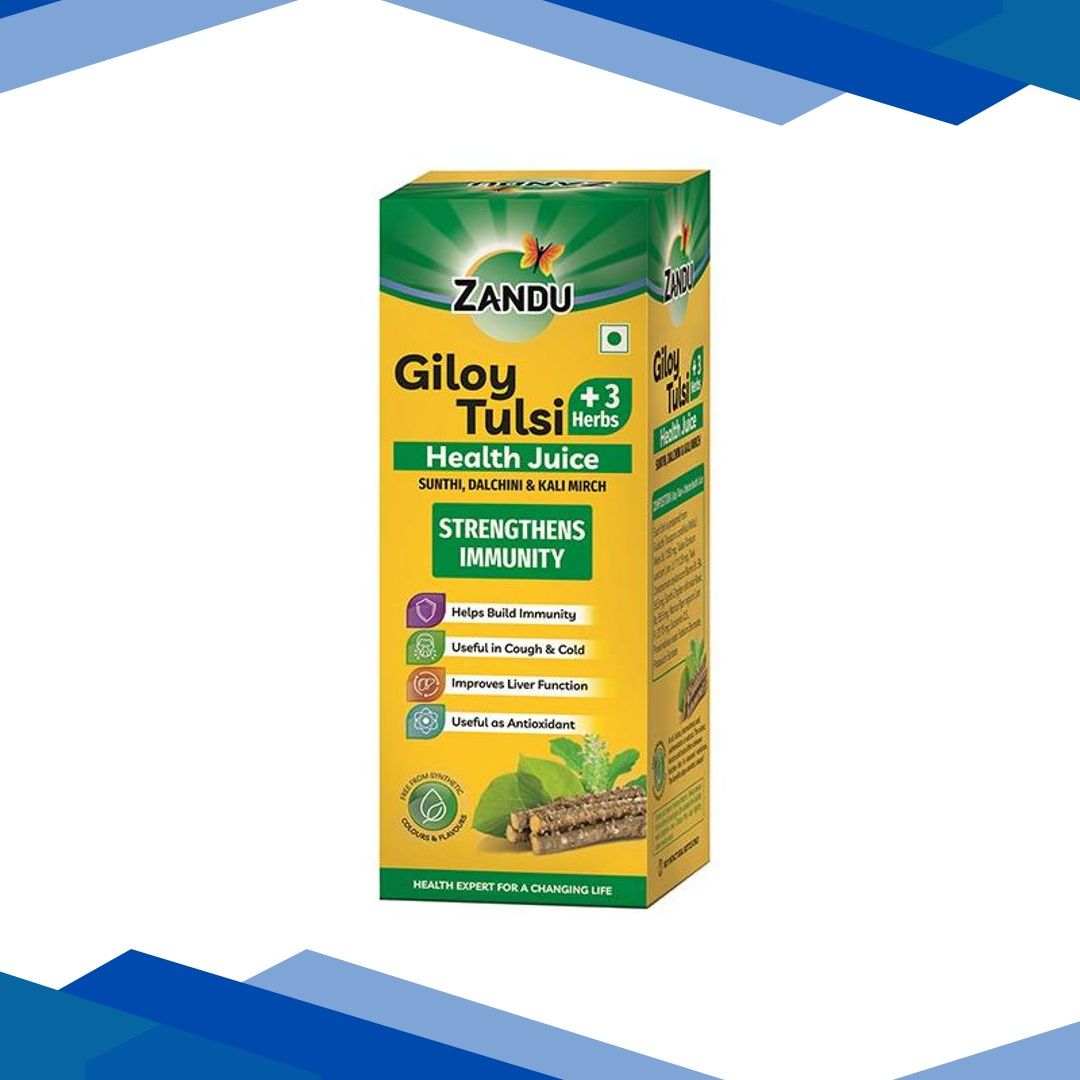 Zandu Giloy Tulsi + 3 Herbs Health Juice 1 litre
