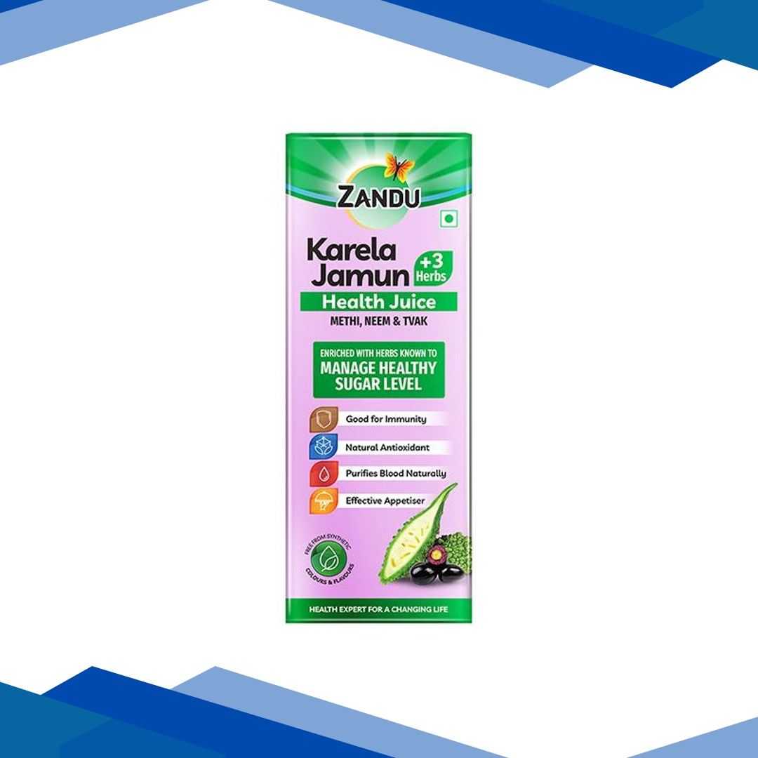 Zandu Karela Jamun + 3 Herbs Health Juice 500 ml