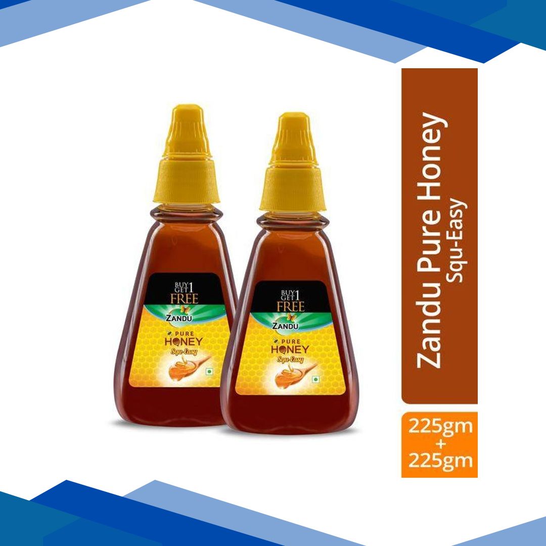 Zandu Pure Honey Squ-Easy (Pack of 2 x 225 gm)