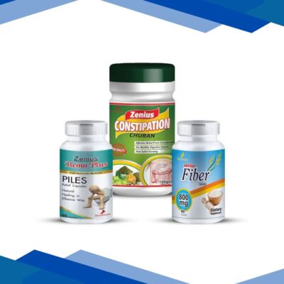 Zenius Hemo Plus Piles Relief Capsule 60’s + Constipation Churan Powder 100 gm + Fiber 800 mg Tablet 60’s 1’s