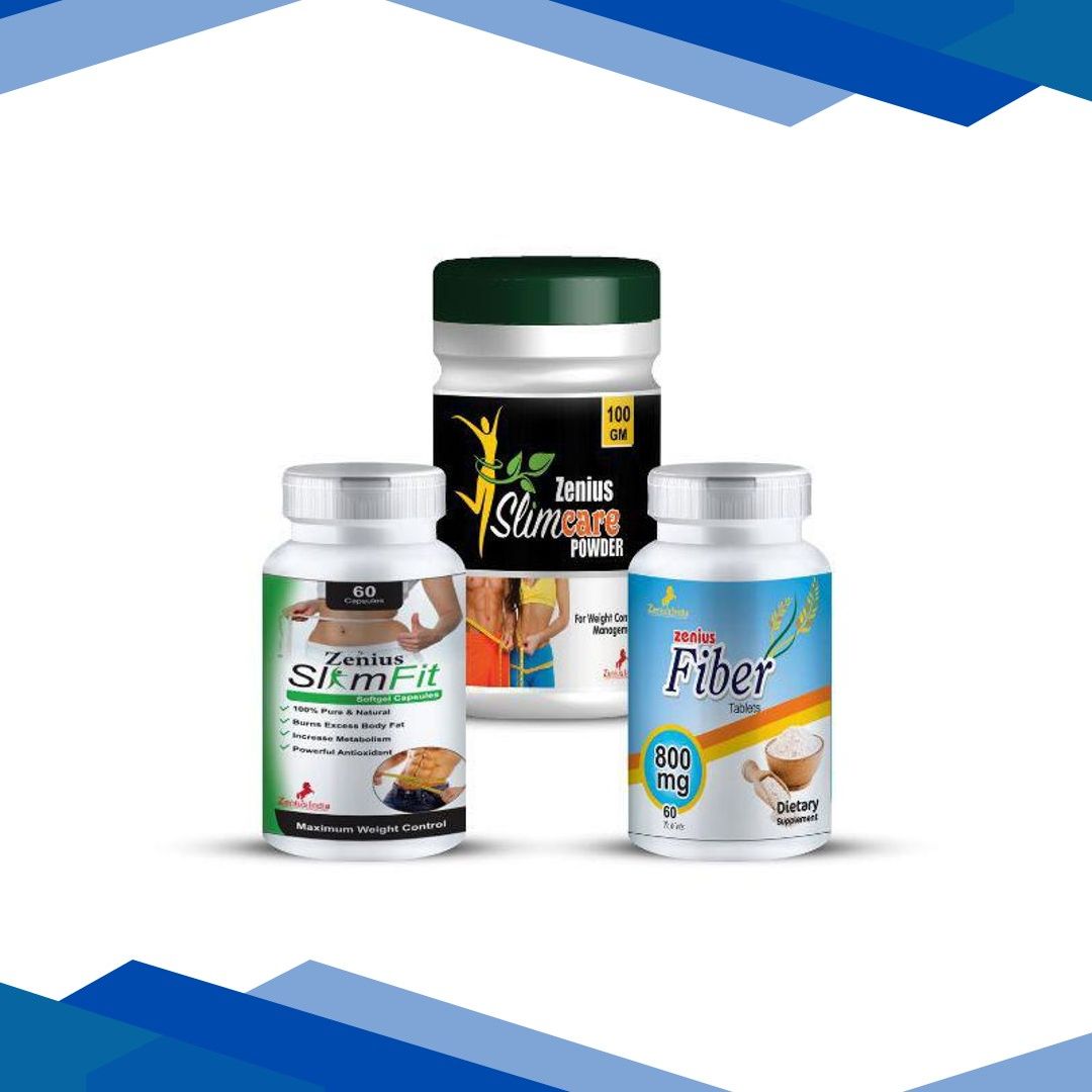 Zenius Slimfit Capsule 60’s + Slimcare Powder 100 gm + Fiber 800 mg Tablet 60’s 1’s