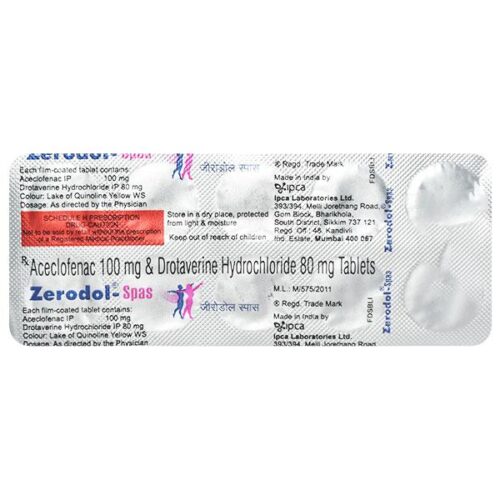 Zerodol Spas Tablet 10’S