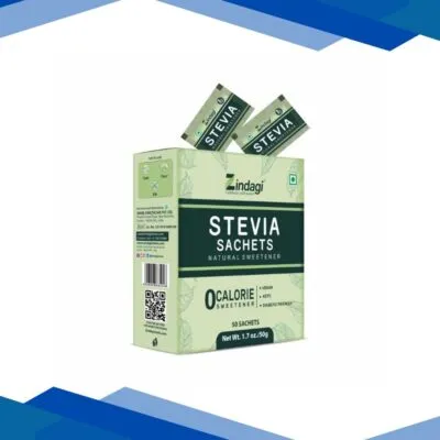 Zindagi Stevia Natural Sweetener Sachets (Pack of 1 gm x 50’s)