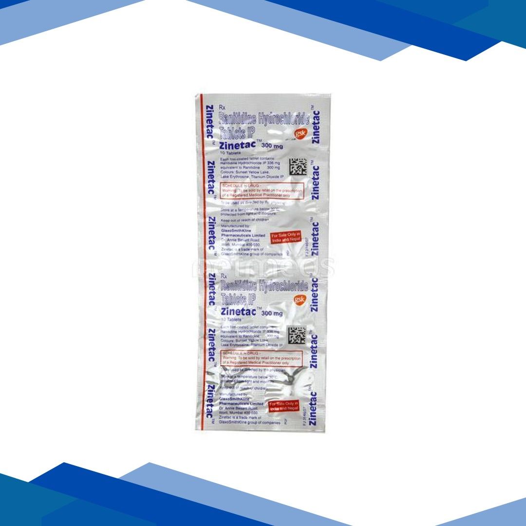 Zinetac 300mg Tablet 10’S