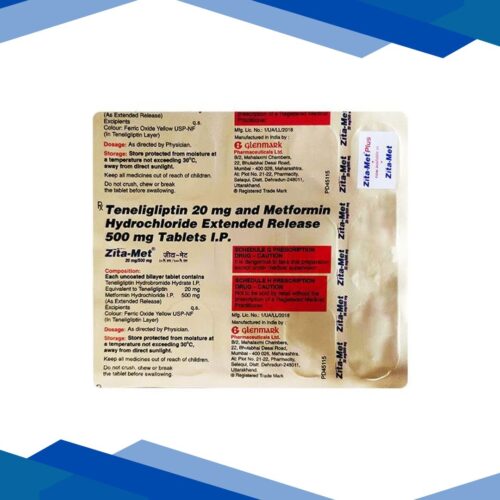 ZITA MET 20/500mg Tablet 15’s