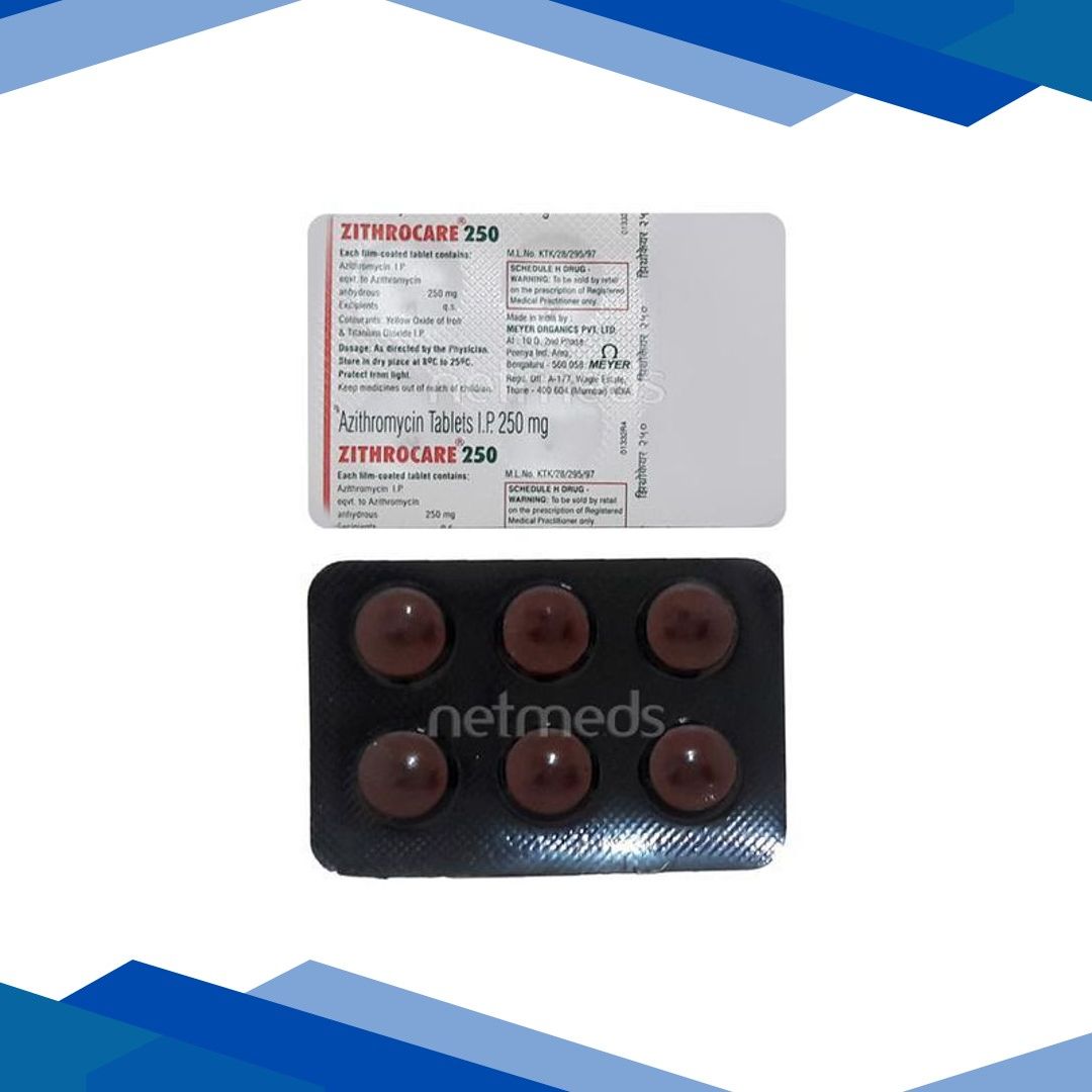 Zithrocare 250mg Tablet 6’S