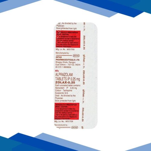 Zolax 0.25mg Tablet 10'S