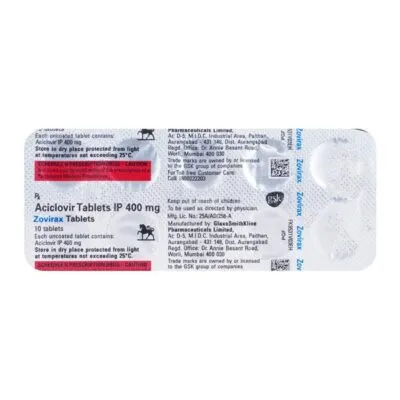Zovirax 400mg Tablet 10'S