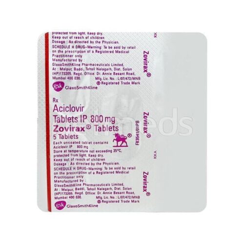 Zovirax 800mg Tablet 5'S