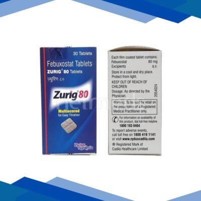 Zurig 80mg Tablet 30’S
